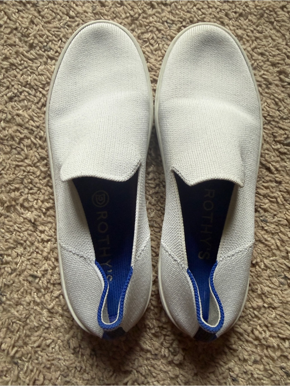 Rothy's Women’s White Knit Slip-On Sneakers